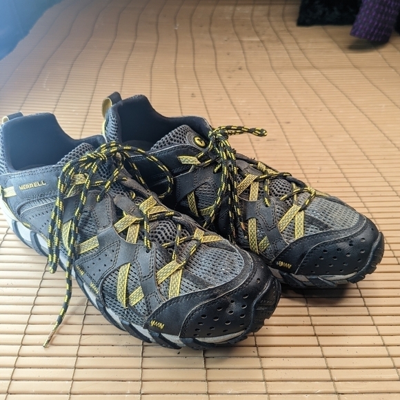 MERRELL WATERPRO MAIPO CARBON YELLOW Hiking shoes.J4149 men\'s sz 12.5High grip main image 3